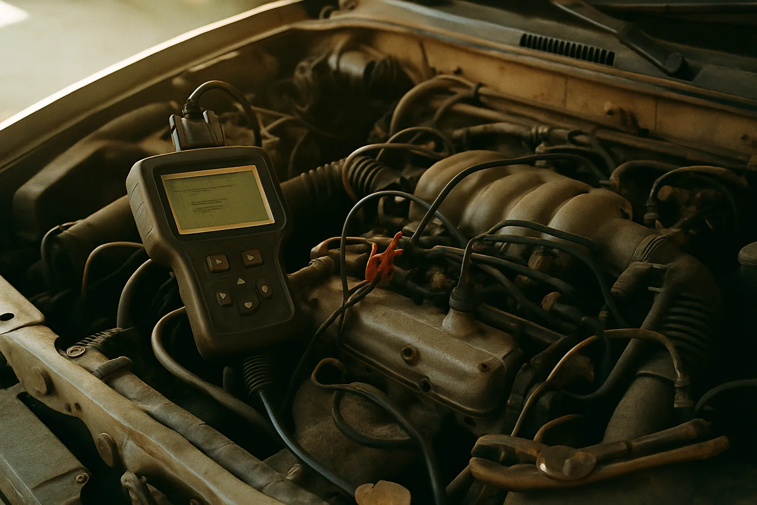 Engine diagnostics in progress
